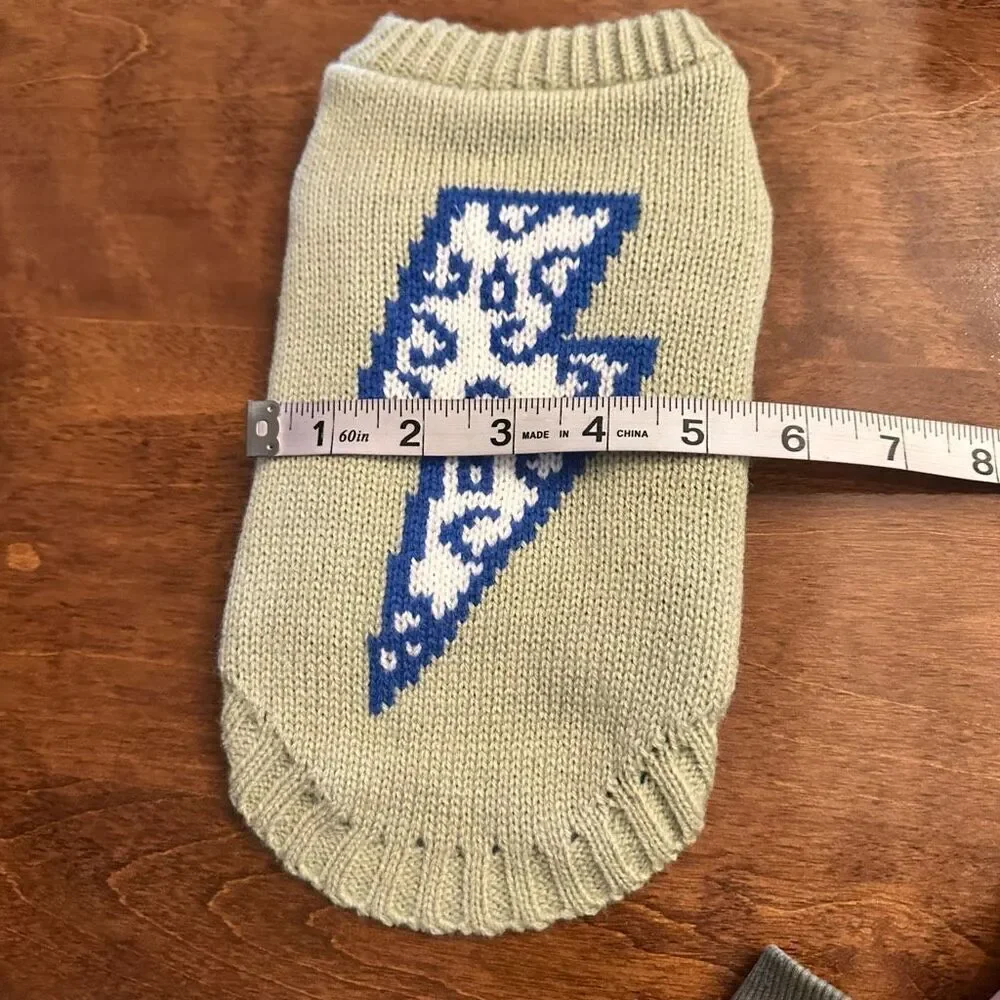 New! Top Paw Lightening Bolt Dog Sweater Sz XXS